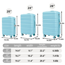 Load image into Gallery viewer, Tourist 3 Piece Luggage Set, Combination Lock, Durable Hard Shell With 360° Silent Wheels
