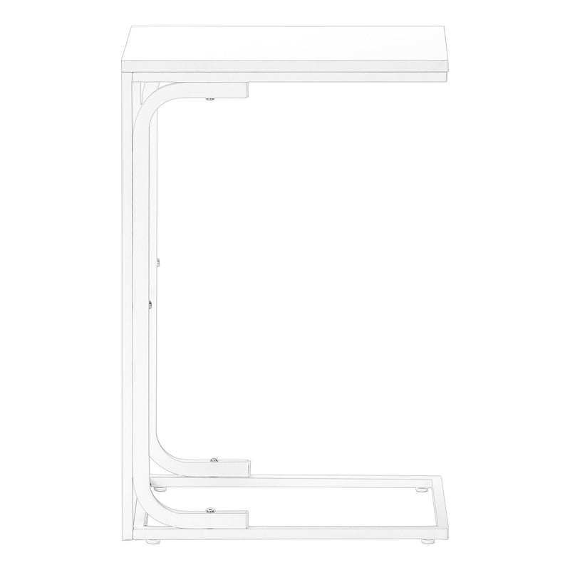 Laminate And Iron End Table - White