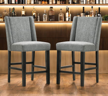 Load image into Gallery viewer, Solid Wood Bar Chairs (Set of 2) - Charcoal And Espresso
