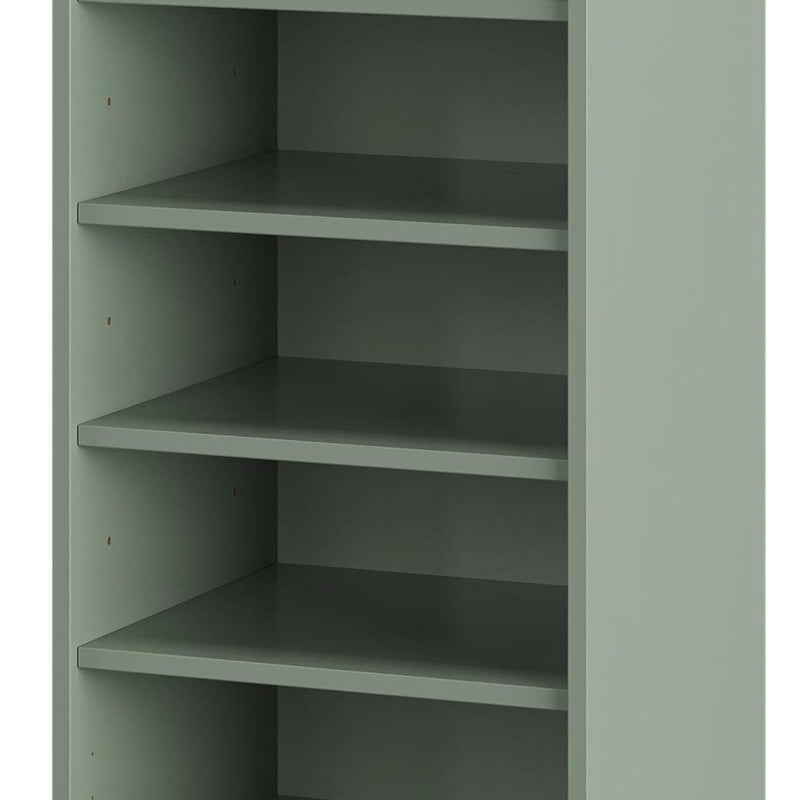 Ten Pair Solid Woodshoe Storage Cabinet (752049) - Sage