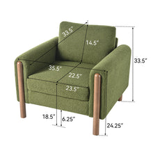 Load image into Gallery viewer, Oversized Accent Chair With Curved Armrests
