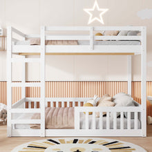 Load image into Gallery viewer, Stylish Bunk Bed With Ladder And Guardrails
