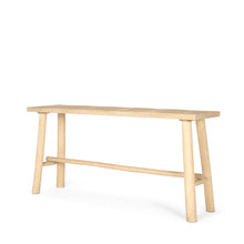 Load image into Gallery viewer, 66" Solid Wood Trestle Console Table - Light Brown
