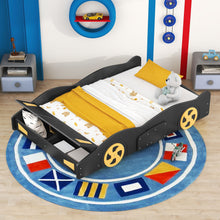 Load image into Gallery viewer, Race Car Shaped Platform Bed With Wheels And Storage
