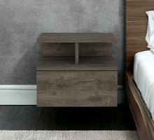 Load image into Gallery viewer, 12" One Drawer Faux Wood Nightstand - Brown
