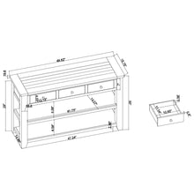 Load image into Gallery viewer, 49&#39;&#39; Rectangular Solid 3 Drawer 2 Shelf Console Table - Blue
