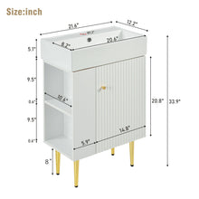 Load image into Gallery viewer, Bathroom Vanity, Combo Cabinet, Bathroom Storage Cabinet, Single Ceramic Sink

