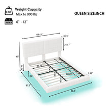 Load image into Gallery viewer, Floating Bed With Light, Soft Touch Surface

