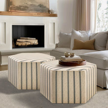 Load image into Gallery viewer, Accent Ottoman Printed Stripe
