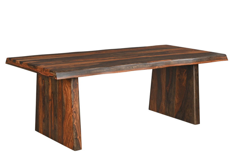 86" Solid Wood Dining Table - Dark Brown