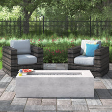 Load image into Gallery viewer, Outdoor Rattan Wicker Seating Set With Cushions 2 Person Patio Furniture - Espresso / Gray
