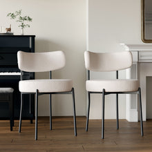 Load image into Gallery viewer, Mid-Century Modern Dining Chair With Curved Backrest
