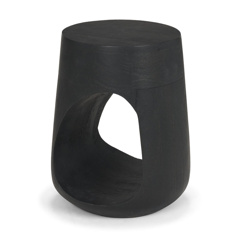 Round End Table (729078) - Black