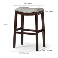 Load image into Gallery viewer, Modern Stool &amp; Nail Head Detailing
