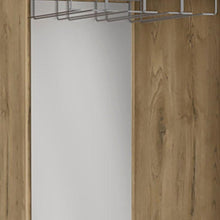 Load image into Gallery viewer, Laminate Corner Bar Cabinet With Two Shelves - Brown
