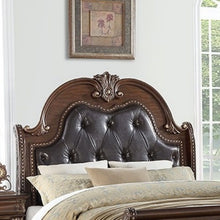 Load image into Gallery viewer, Bed &amp; Carved Padded And Button Tufted Headboard
