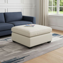 Load image into Gallery viewer, Velvet Footstool - Beige / Black
