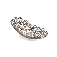Load image into Gallery viewer, Abstract Circles Oval Decorative Bowl (628127) - Silver
