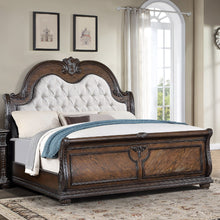 Load image into Gallery viewer, Traditional Style Button Tufted Headboard Sleigh Bed
