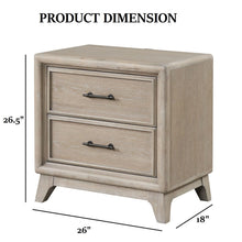 Load image into Gallery viewer, 1 Piece Nightstand With Angled Feet, Dovetail Drawers, Bedroom Furniture - Oak
