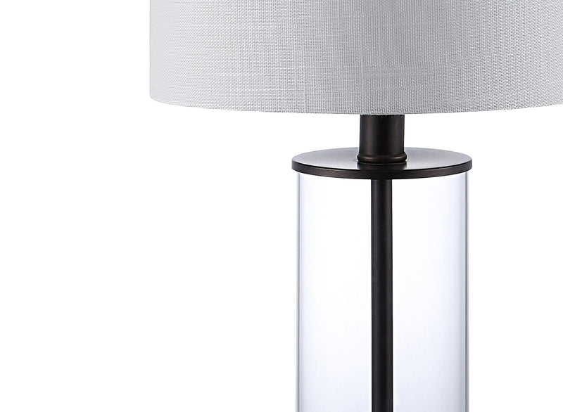 USB Table Lamps With Drum Shades (Set of 2) - Antiqued Bronze