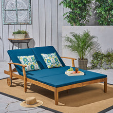 Load image into Gallery viewer, Etherealize - Outdoor Adjustable Double Chaise Lounge With Water Resistant Cushions
