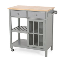 Load image into Gallery viewer, Aidah - Contemporary Kitchen Cart With Wheels - Gray
