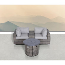 Load image into Gallery viewer, Rattan Patio Set With Comfortable Cushions And Fire Pit
