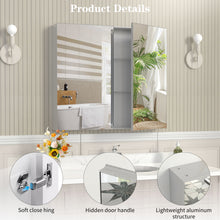 Load image into Gallery viewer, Medicine Cabinet, Wall Mounted Bathroom Mirror With Storage
