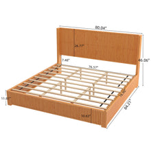Load image into Gallery viewer, Platform Bed Frame With Headboard, Floor Standing Design
