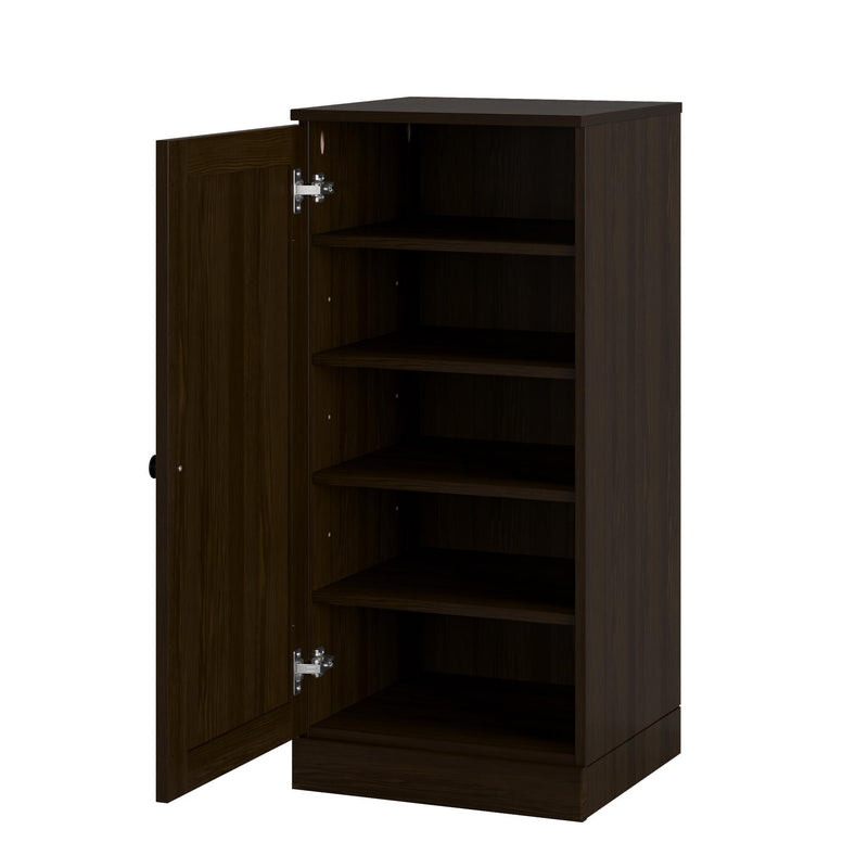 Ten Pair Solid Woodshoe Storage Cabinet (752124) - Espresso