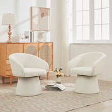 Load image into Gallery viewer, Modern Swivel Accent Chair With Ergonomic Barrel Design
