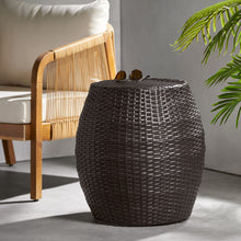 Load image into Gallery viewer, Outdoor Wicker Patio Side Table
