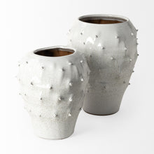 Load image into Gallery viewer, Abstract Cylinder Table Vase (397524) - White
