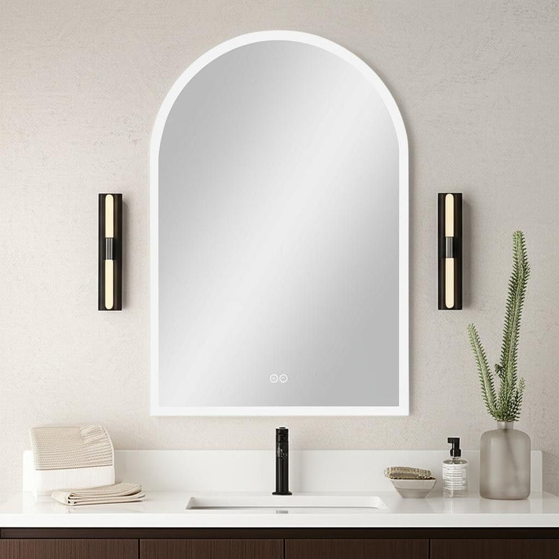 38" Arch Unframed LED Lighted Bathroom Vanity Mirror - Clear