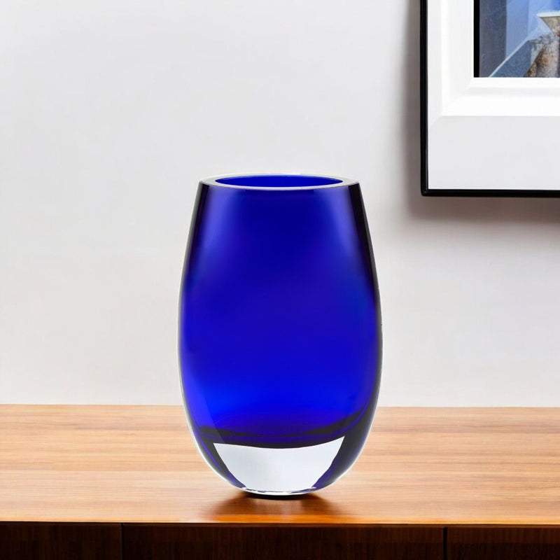 Oval Free Table Vase (375846) - Cobalt / Cobalt