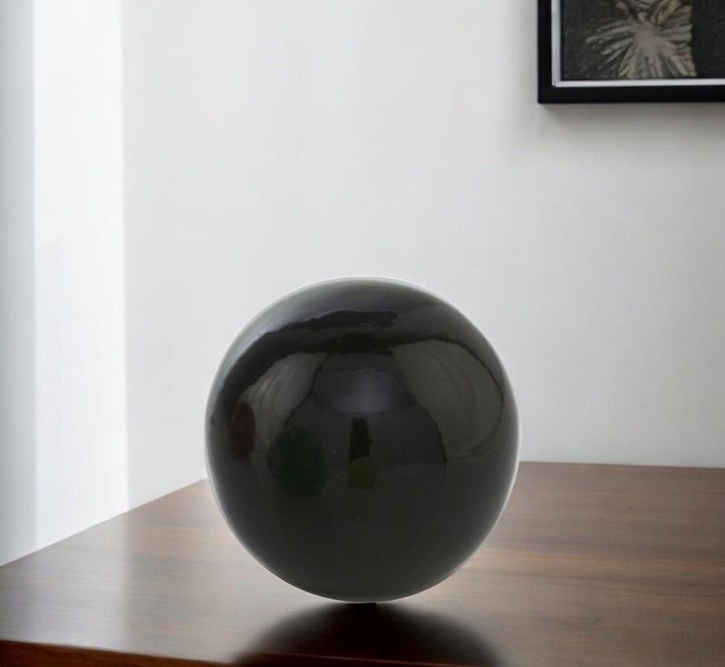 Enameled Decorative Sphere - Black