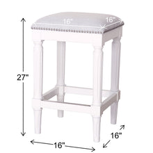 Load image into Gallery viewer, Square Stool With Upholstered Seat
