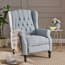 Load image into Gallery viewer, Armchair Recliner With Pushback Mechanism And Wingback Design
