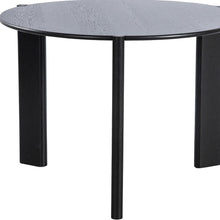 Load image into Gallery viewer, 42" Solid Wood Mirrored Double Pedestal Base Round Top Dining Table - Black
