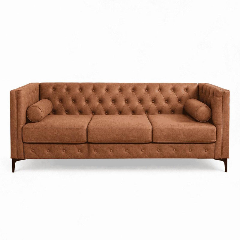 Faux Leather Sofa (762864) - Brown