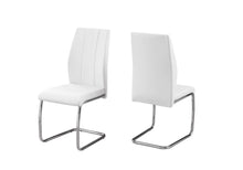Load image into Gallery viewer, Transitional Upholstered Faux Leather Dining Side Chairs (Set of 2) - White

