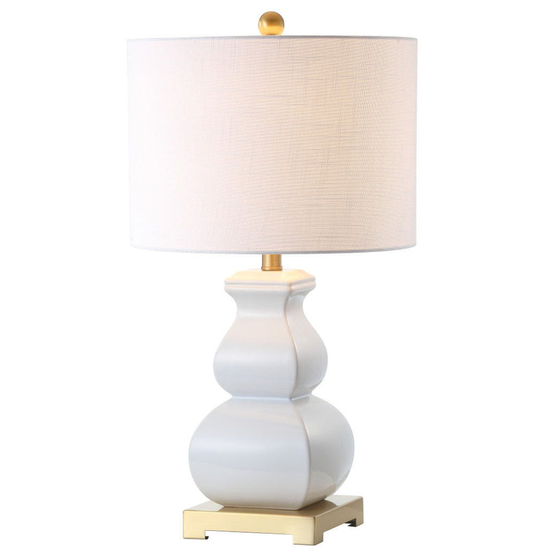 26" Novelty Table Lamp LED With Globe Shade - White