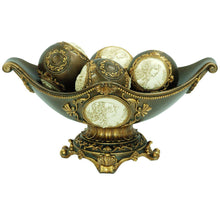 Load image into Gallery viewer, Poly Classical Greek Decorative Bowl With Orbs - Bronze
