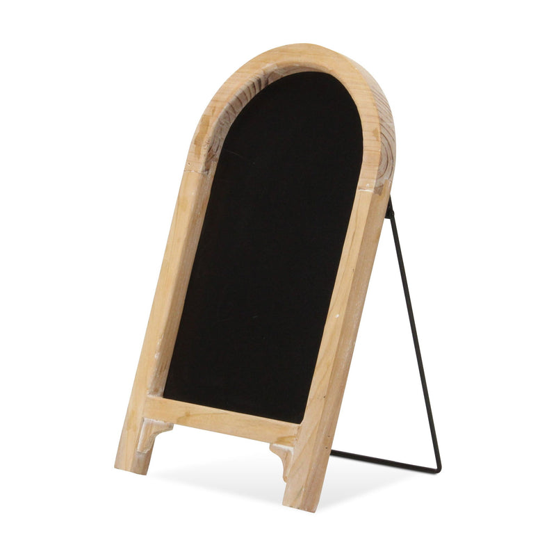 16" Wood Tabletop Easel Chalk Board - Natural