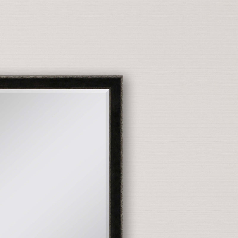 44" Wood Accent Mirror - Dark Brown