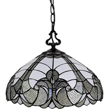 Load image into Gallery viewer, Unique Statement Two Light Glass Dimmable Chandelier With Shades - Black / White
