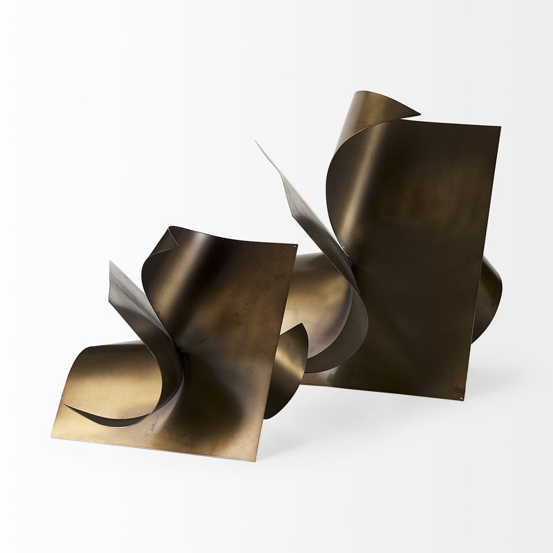 Contempo Abstract Sculpture (392541) - Antiqued Gold