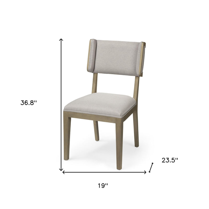 Fabric Open Back Side Chairs (Set of 2) - Light Gray