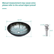 Load image into Gallery viewer, Crackle Vessel Sink With Pop Up Drain, Oval Bathroom Basin - Gray
